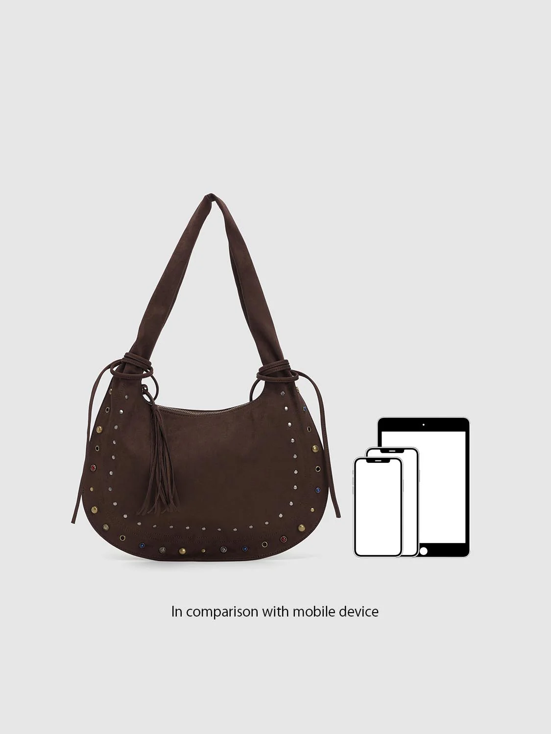 Studded Bow Detail Shoulder Bags - Image 7
