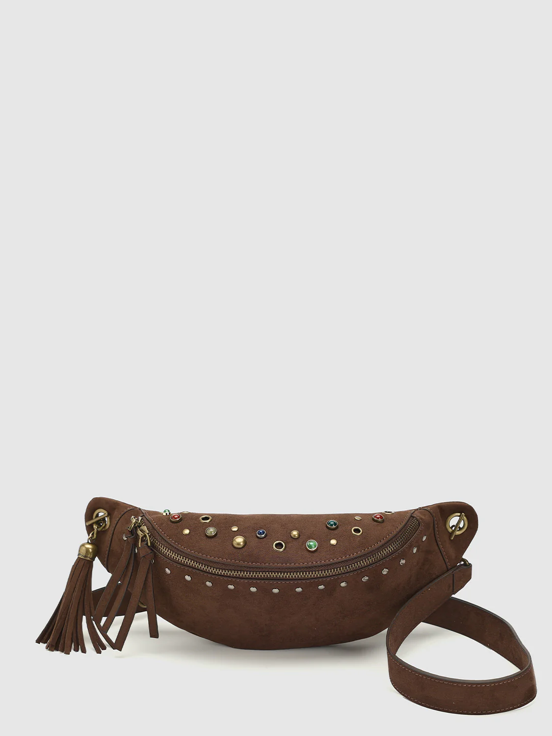 Studded Crescent Shoulder Bags - Image 8