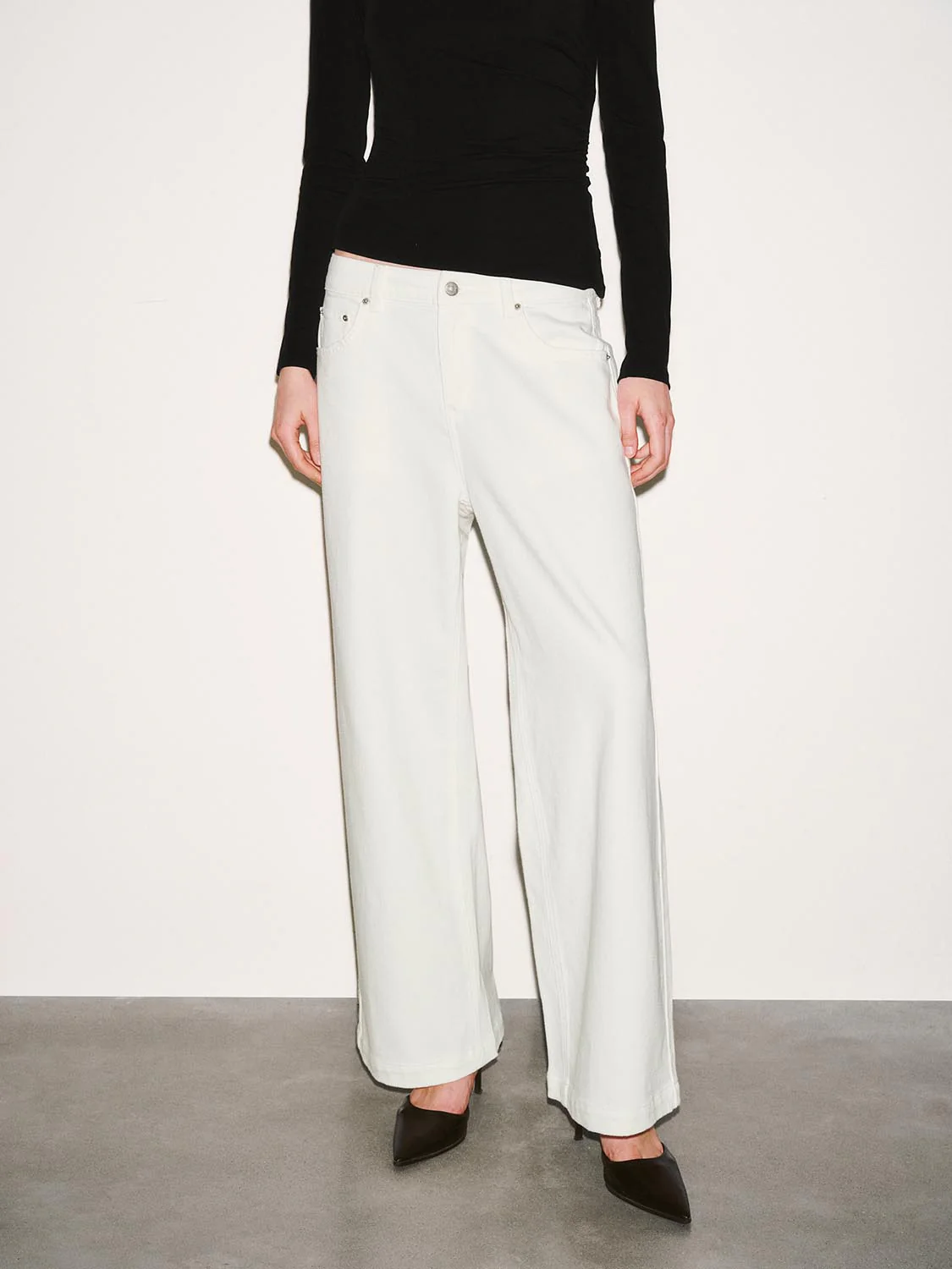 Studded Flare Leg Jeans - Image 9