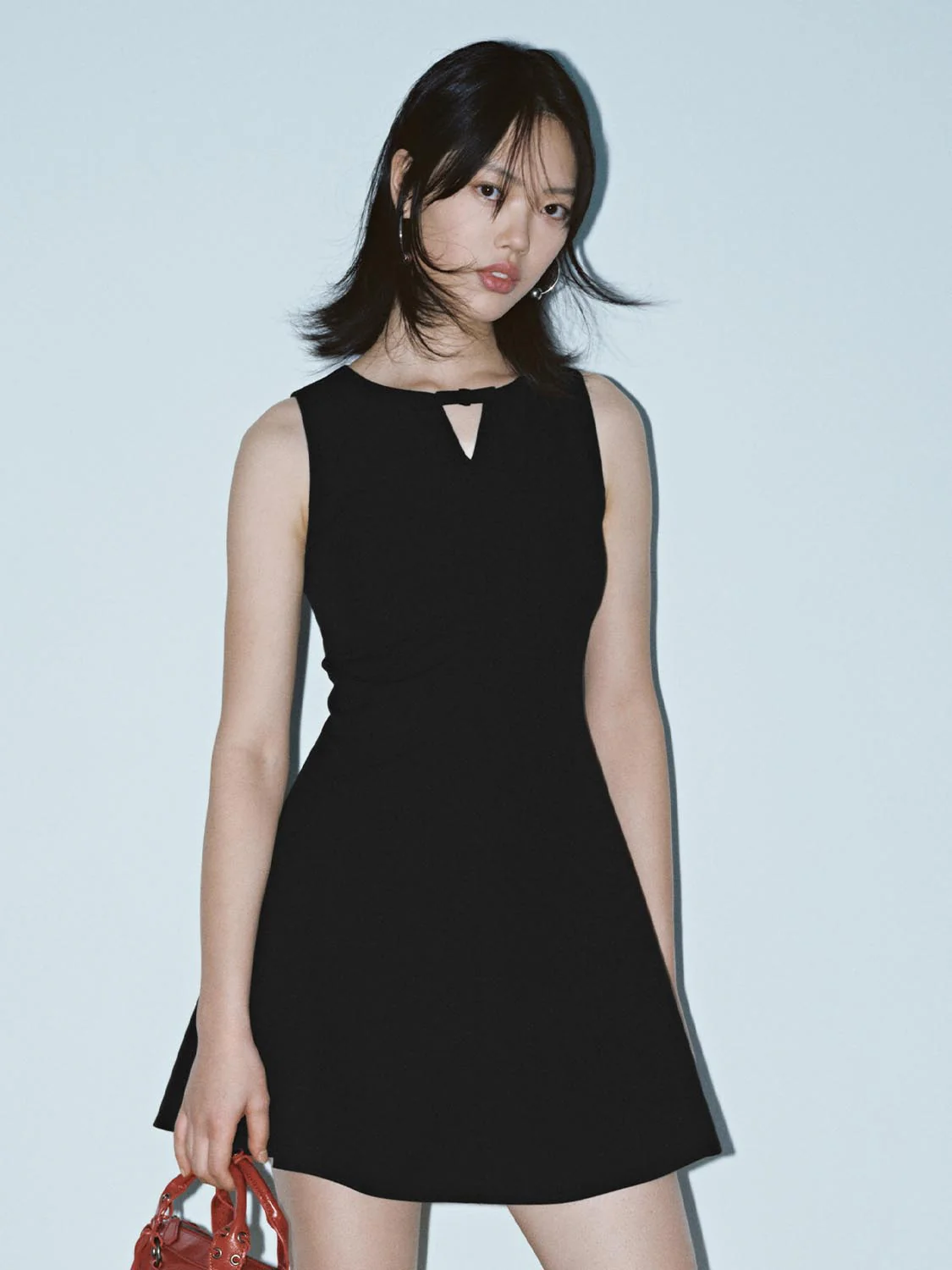 Tailored Nipped-Waist Sleeveless A-Line Midi Dresses - Image 7