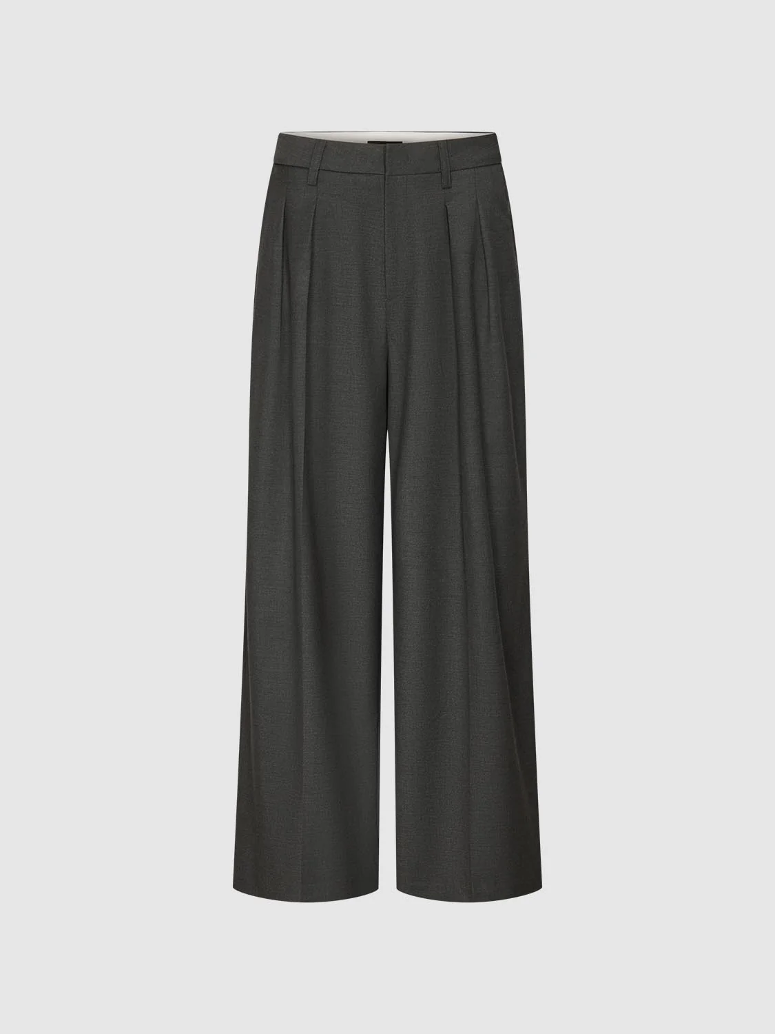 Tailored Pleated Wide Leg Pants - Image 2