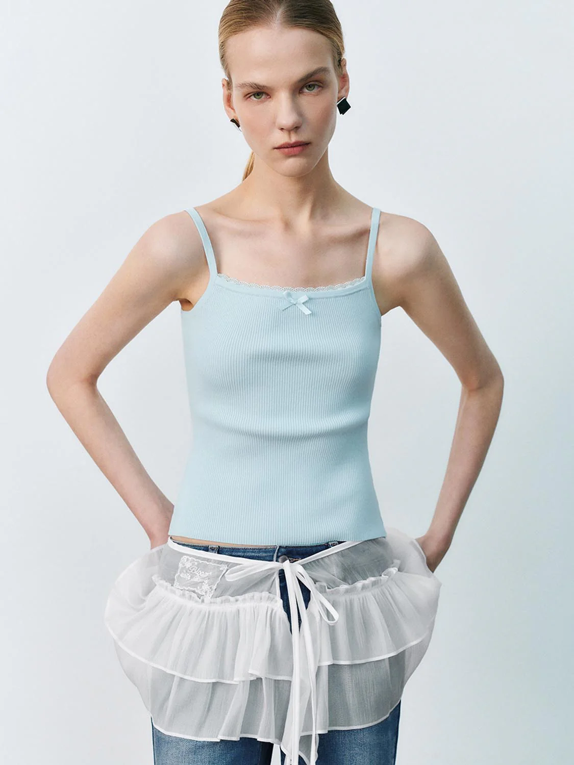 Thin Strap Knitted T-Shirts - Image 20