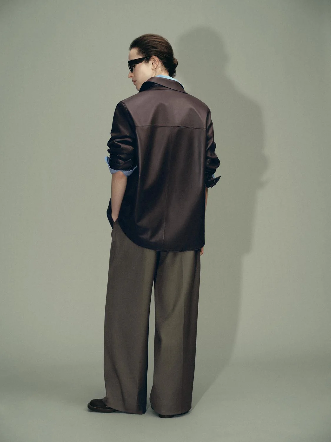 Tie Belt Pleated Tailored Suit Pants - Image 4
