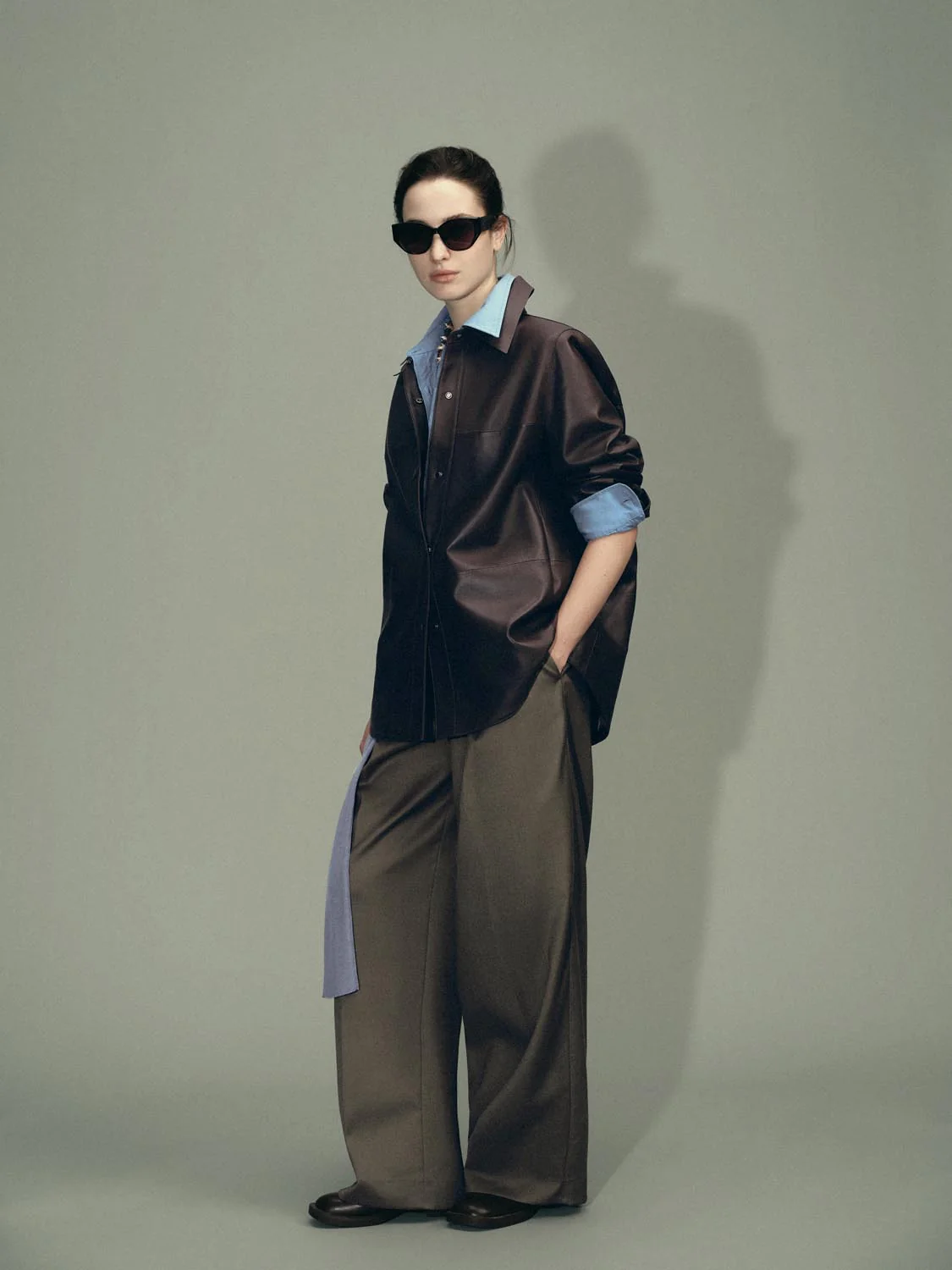 Tie Belt Pleated Tailored Suit Pants - Image 7