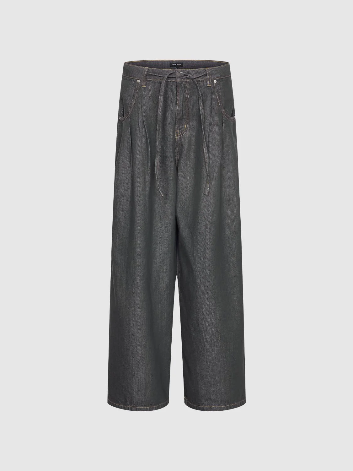 Tie Belted Wide Leg Jeans - Image 4