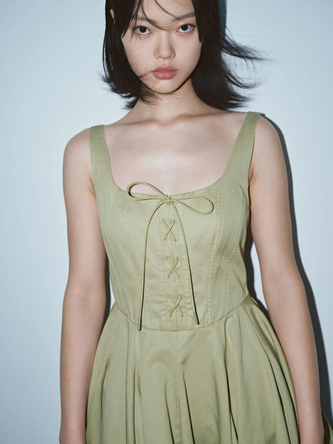 Tie Detail Strappy A-Line Midi Dresses - Image 3