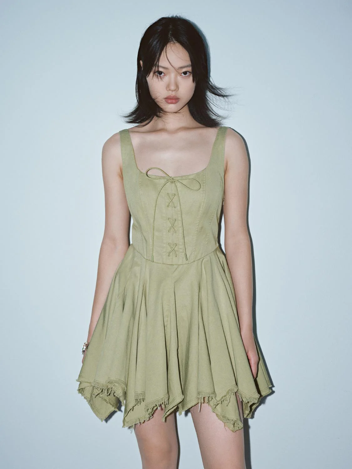 Tie Detail Strappy A-Line Midi Dresses - Image 4