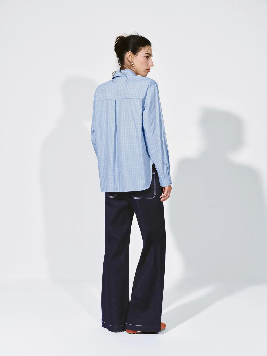 Tie Neck Plaid Shirts - Image 6