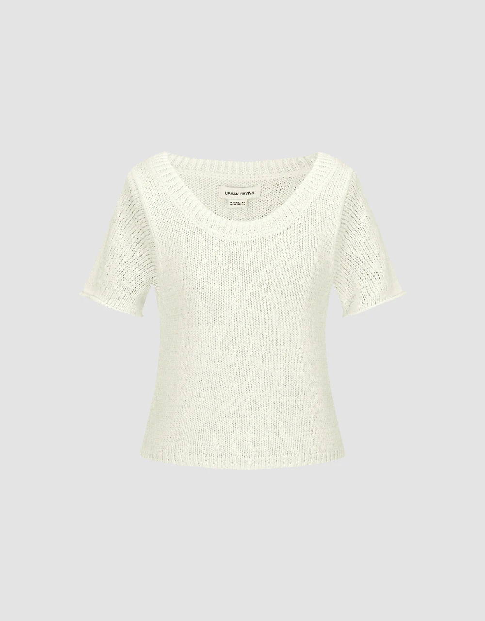 U Neck Knitted T-Shirt - Image 4