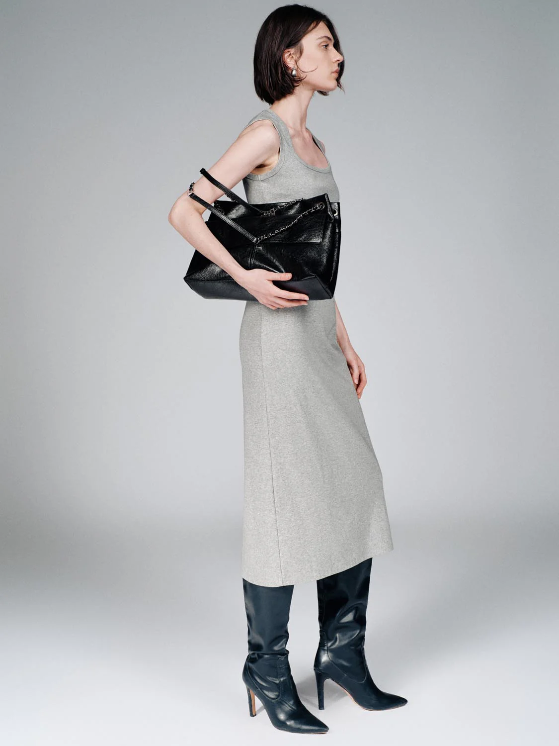 U-Neck Sleeveless Skinny-Fit Midi Dresses - Image 12