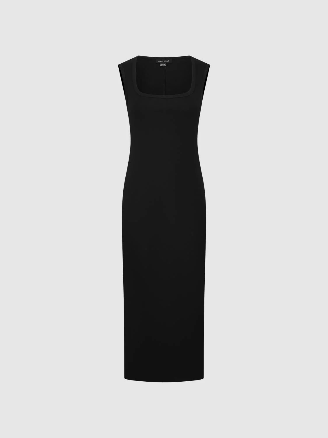 U-Neck Sleeveless Skinny-Fit Midi Dresses - Image 23