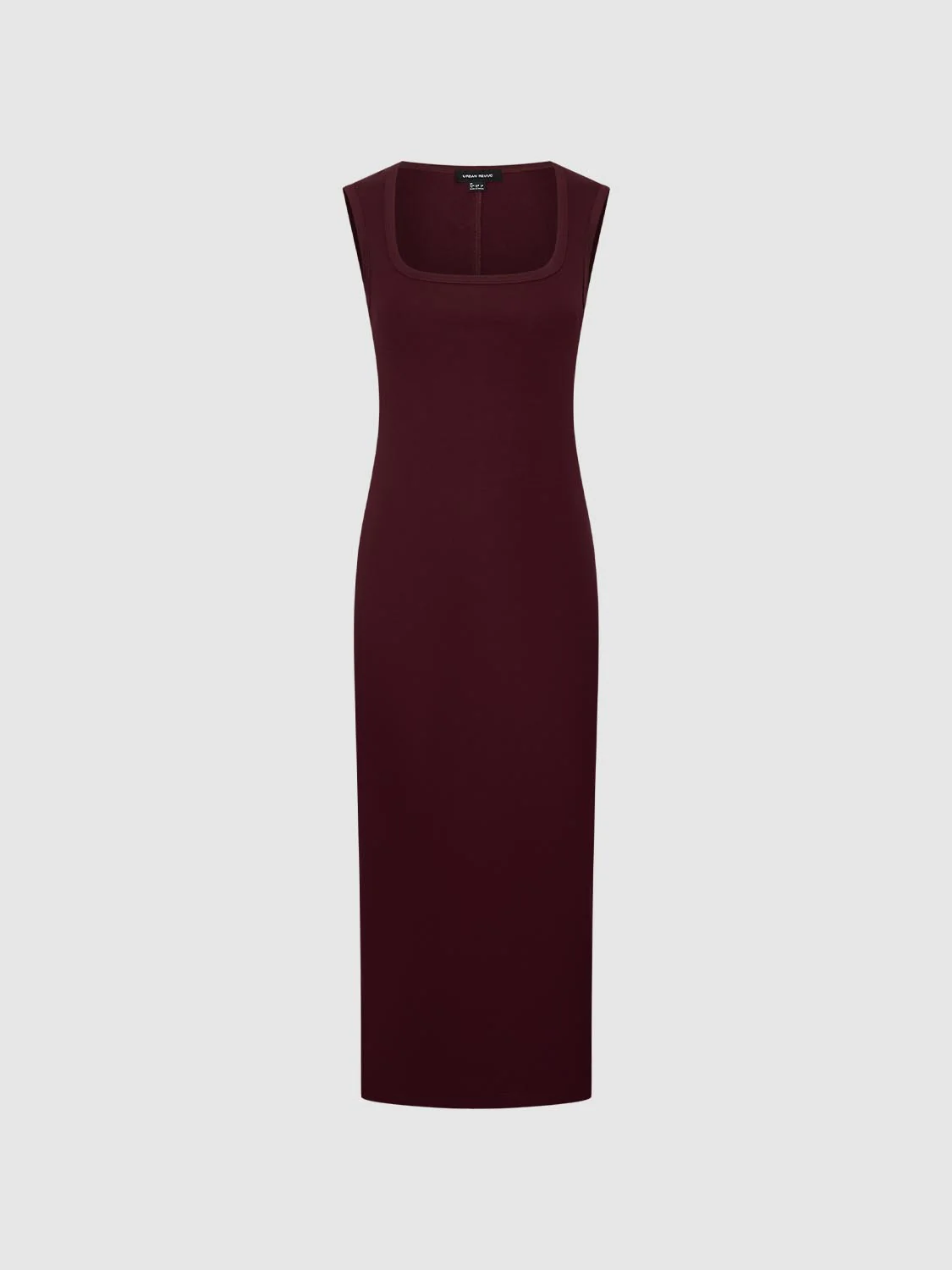 U-Neck Sleeveless Skinny-Fit Midi Dresses - Image 7