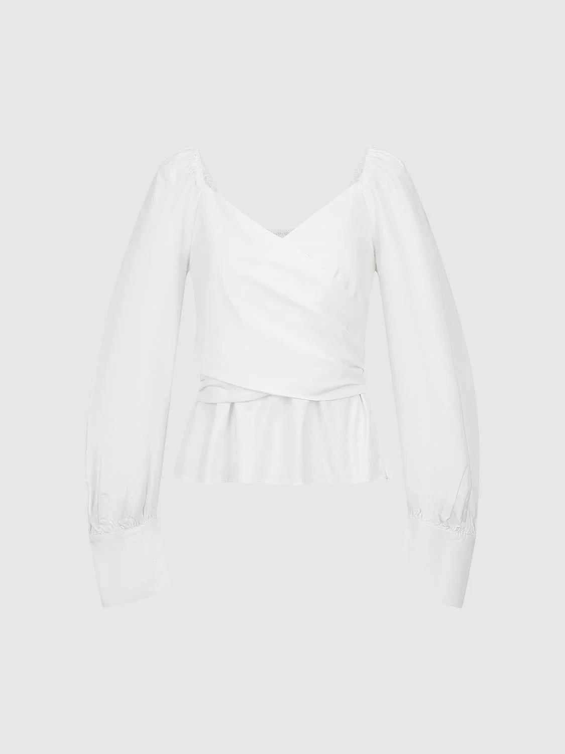 V-Neck Balloon Sleeve Overhead Shirts - Image 7