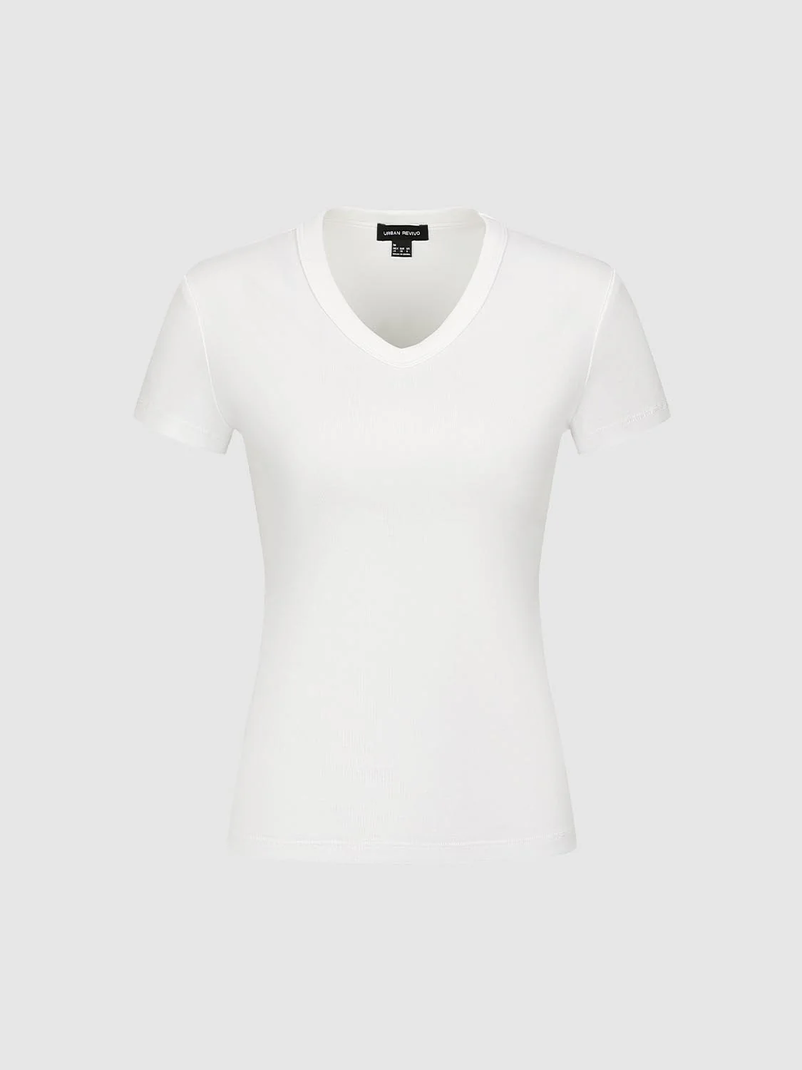V-Neck Cropped Skinny Fit T-Shirts - Image 31