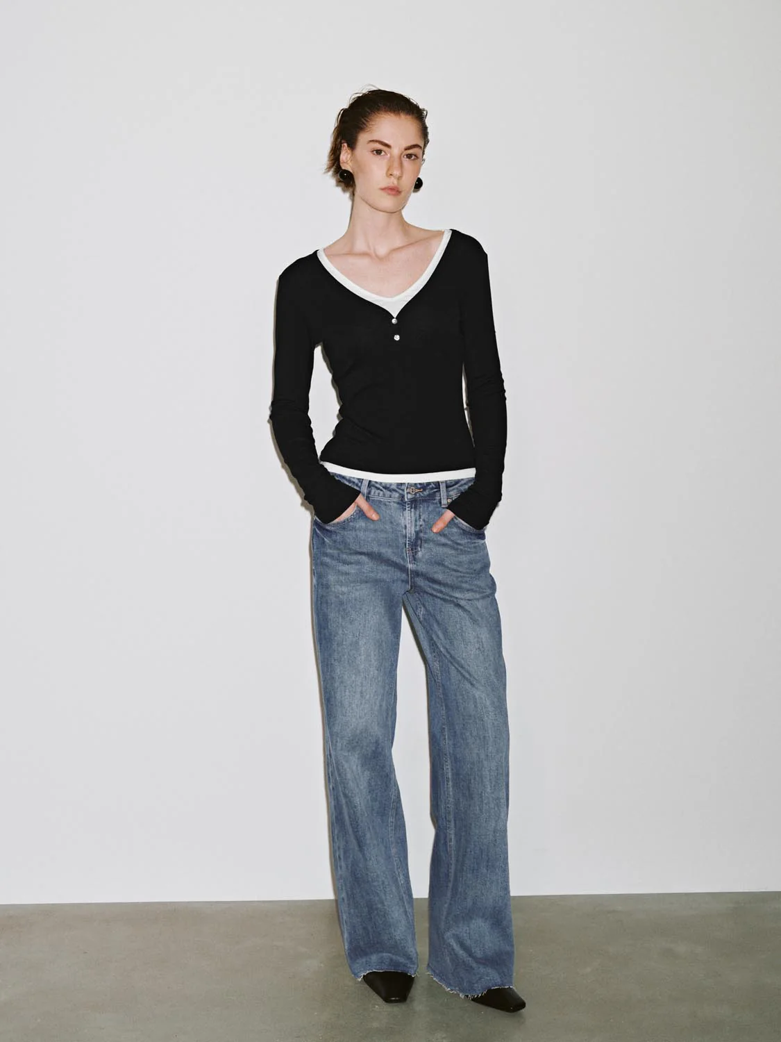 V-Neck Henley Neck T-Shirts - Image 21