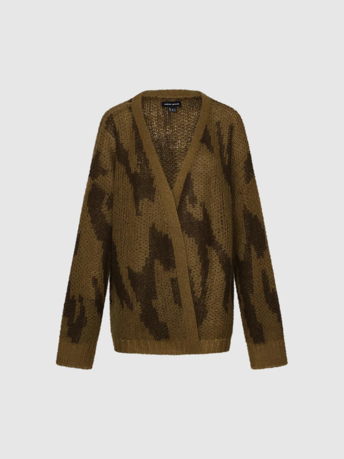 V-Neck Intarsia Knitted Cardigans - Image 7