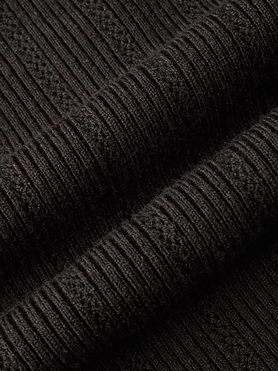 V-Neck Lace Trim Henley Neck Knitted T-Shirts - Image 8