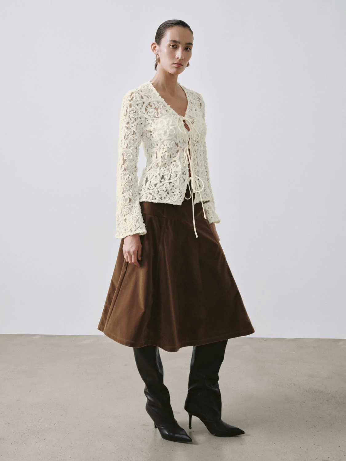 V-Neck Laced Tie Front Shirts - Image 4