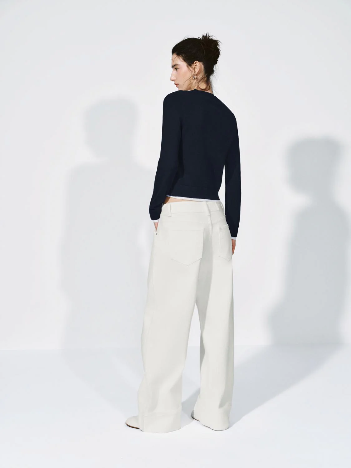 V-Neck Long Sleeve Knitted T-Shirts - Image 6