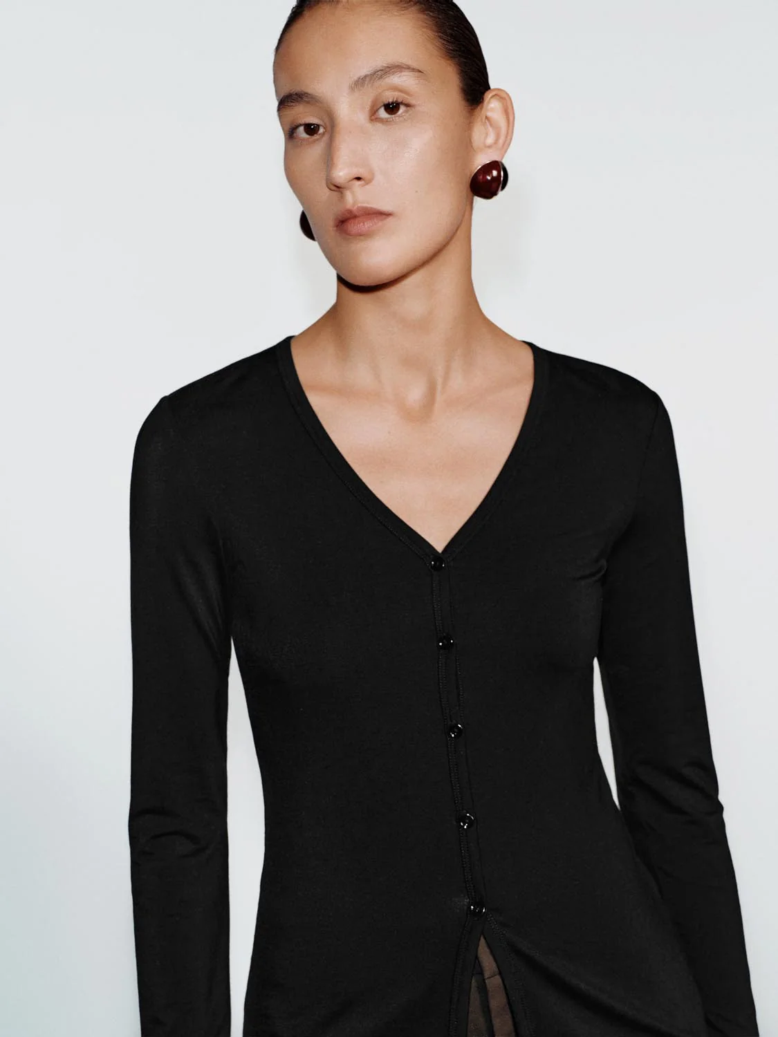 V-Neck Nipped Waist Button Up Jackets - Image 11