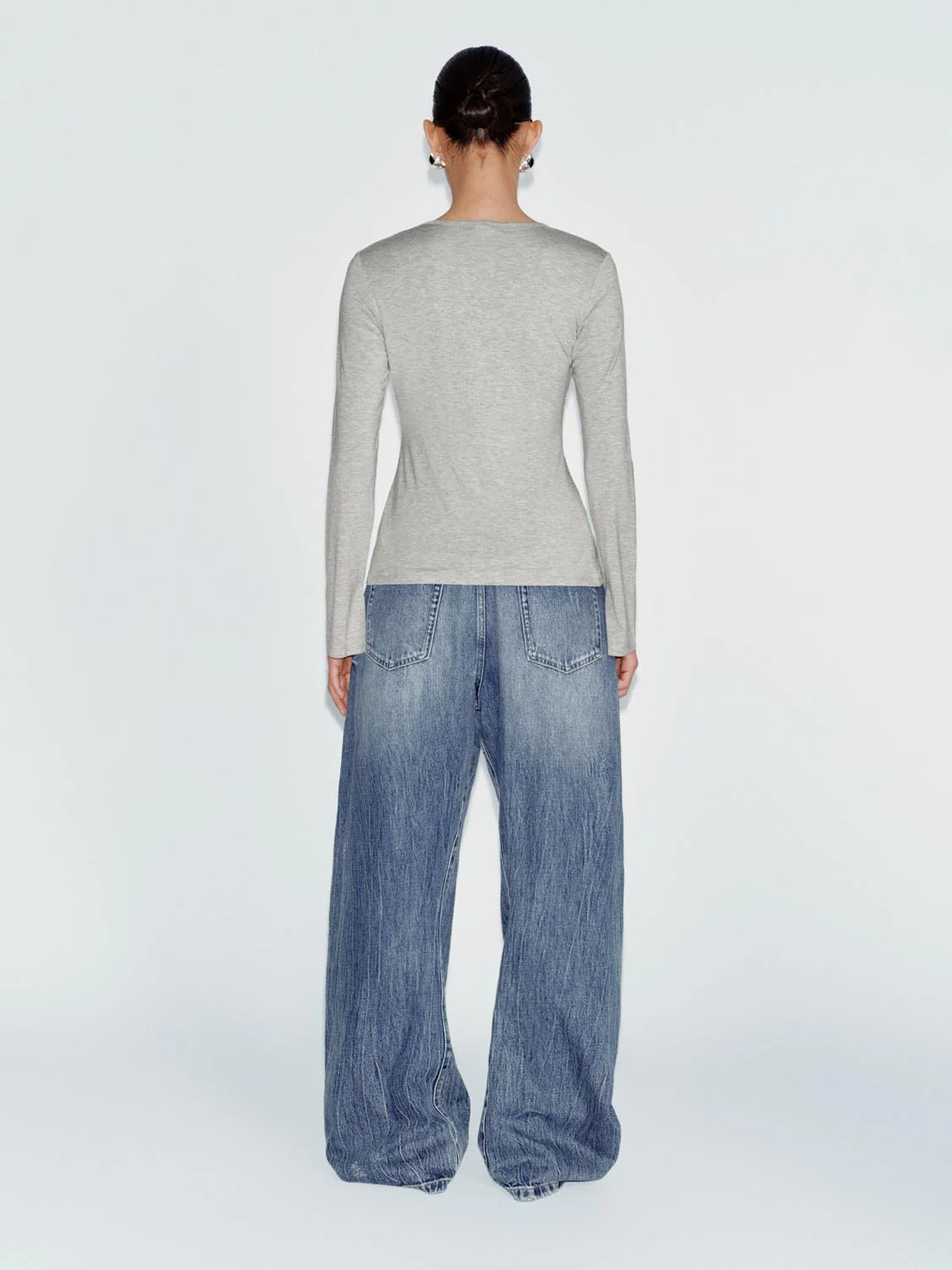 V-Neck Nipped Waist Button Up Jackets - Image 6