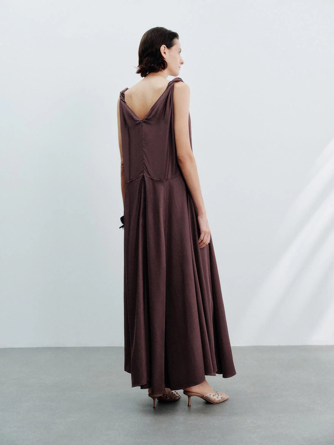 V-Neck Sleeveless A-Line Maxi Dresses - Image 6