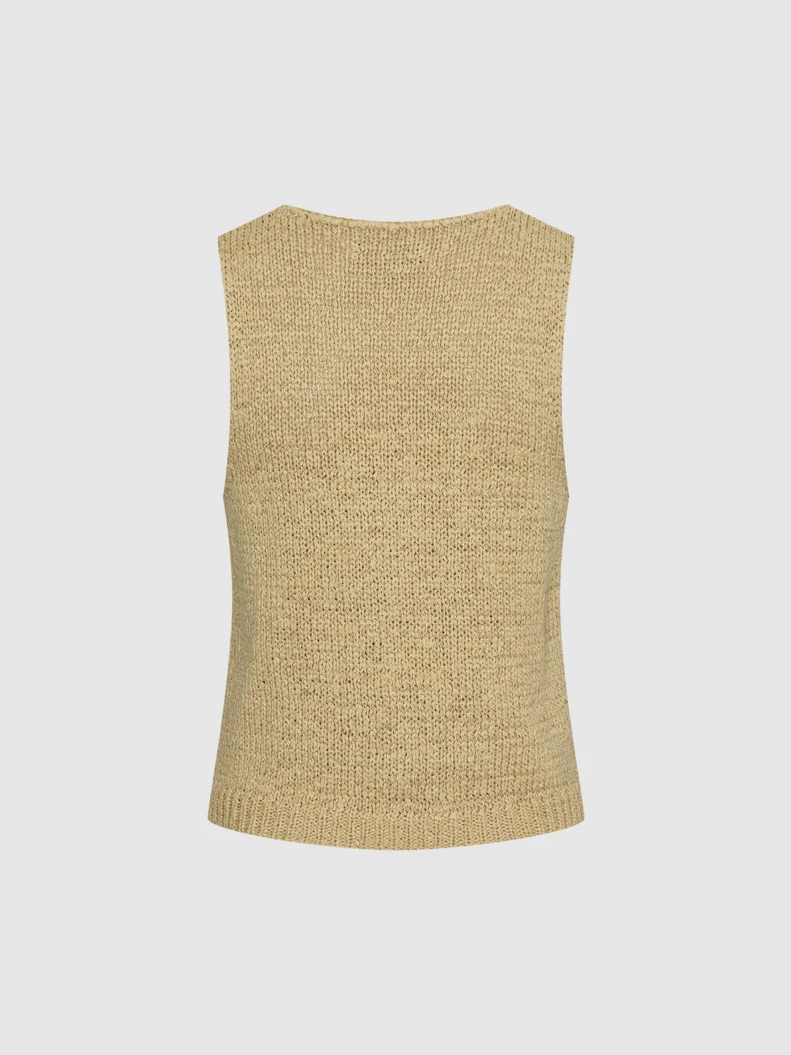 V-Neck Sleeveless Knitted T-Shirts - Image 2