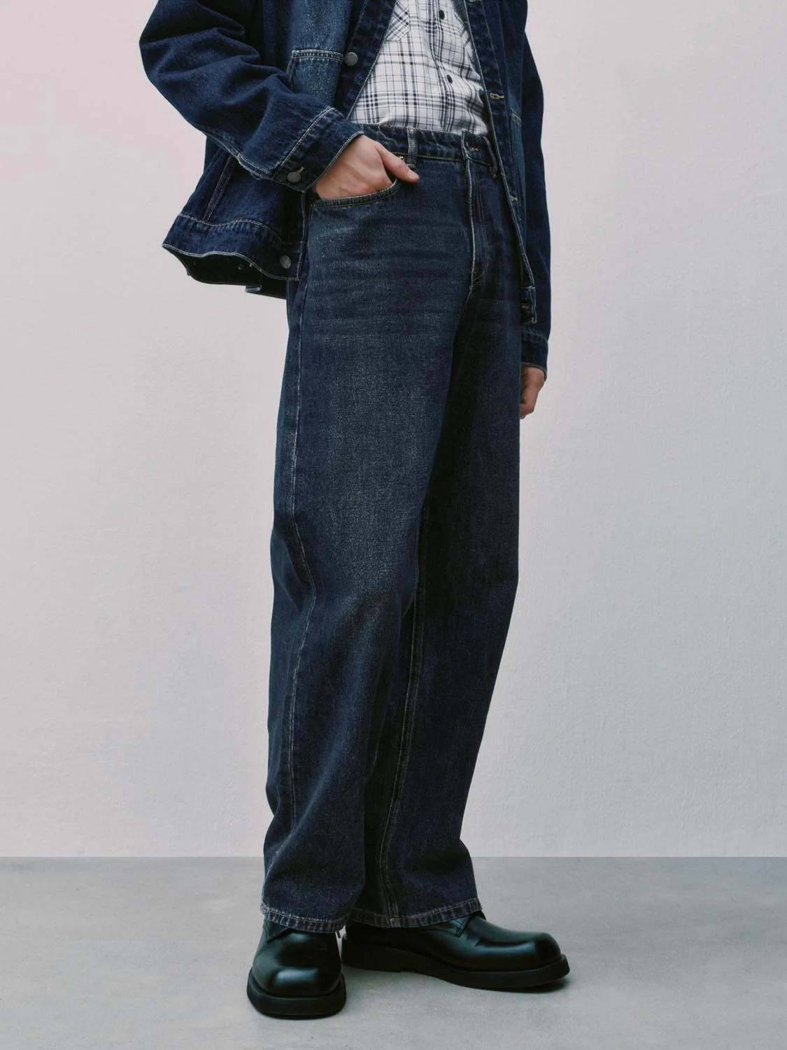 Washed Straight Leg Jeans - Image 3