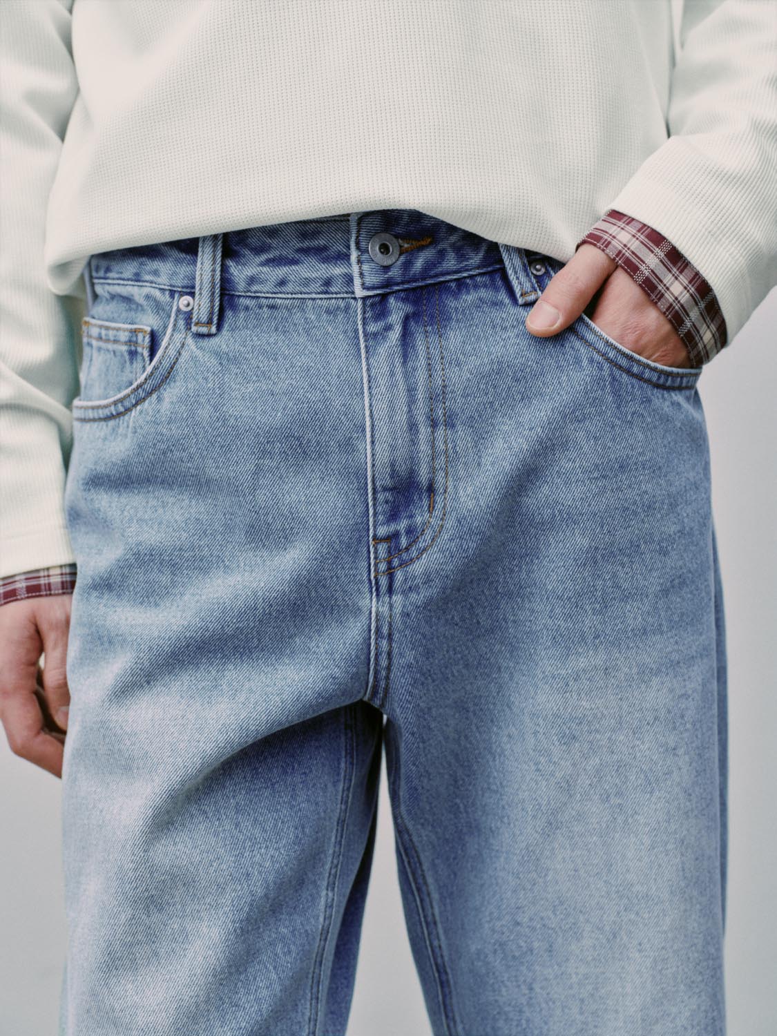 Washed Straight Leg Jeans - Image 6