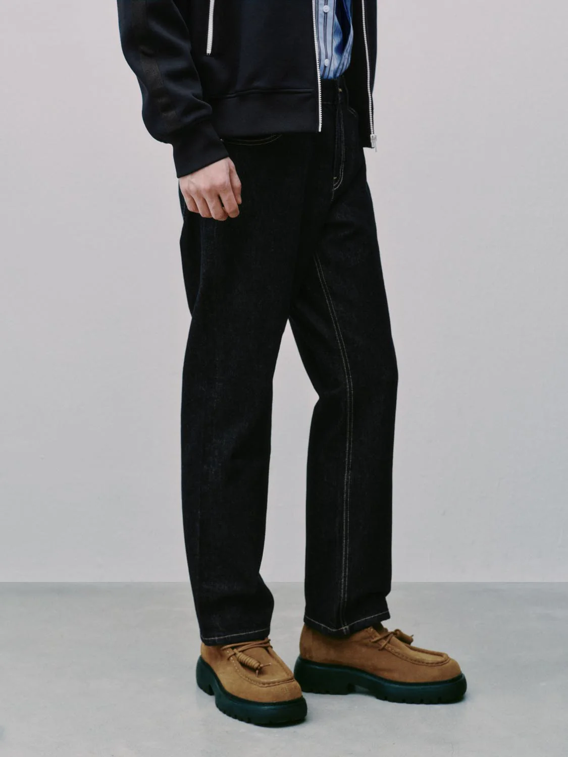 Washed Straight Leg Jeans - Image 3