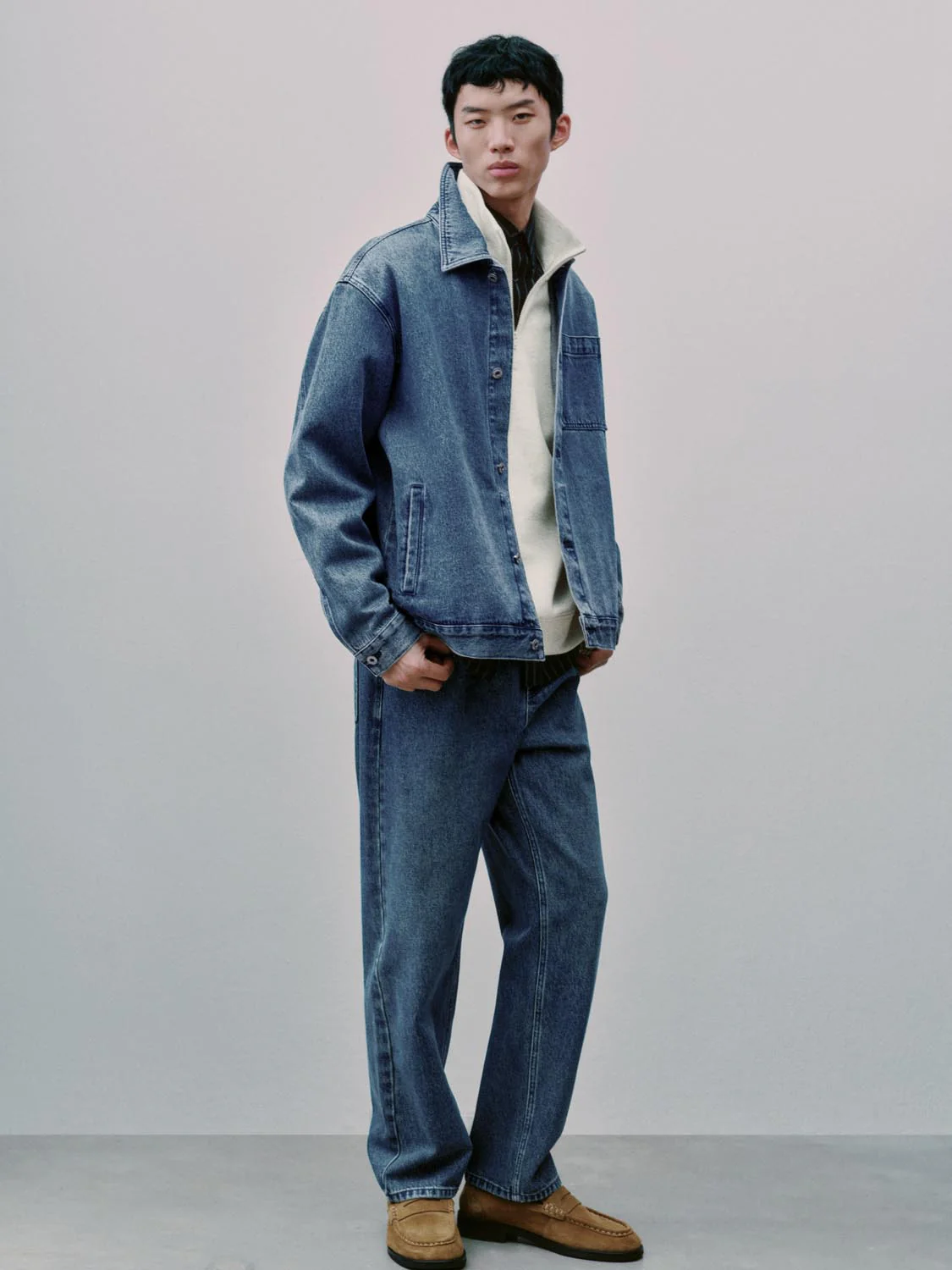 Washed Straight Leg Jeans - Image 5