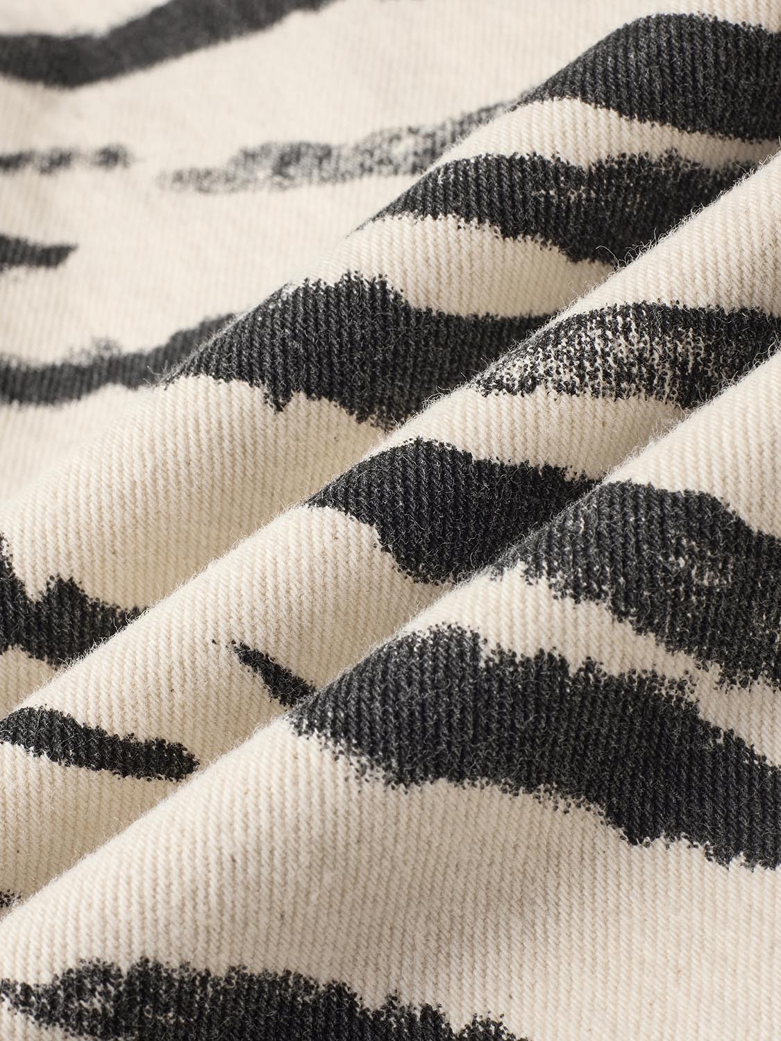 Zebra Print Barrel Leg Jeans - Image 8