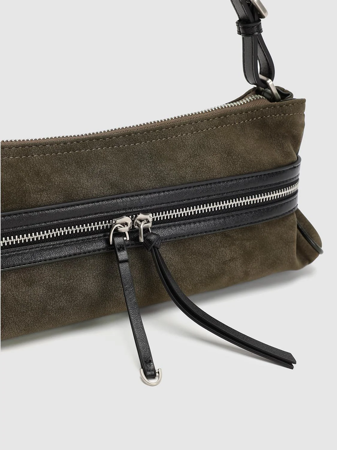 Zip Detail Bowling Shoulder Bags - Image 5