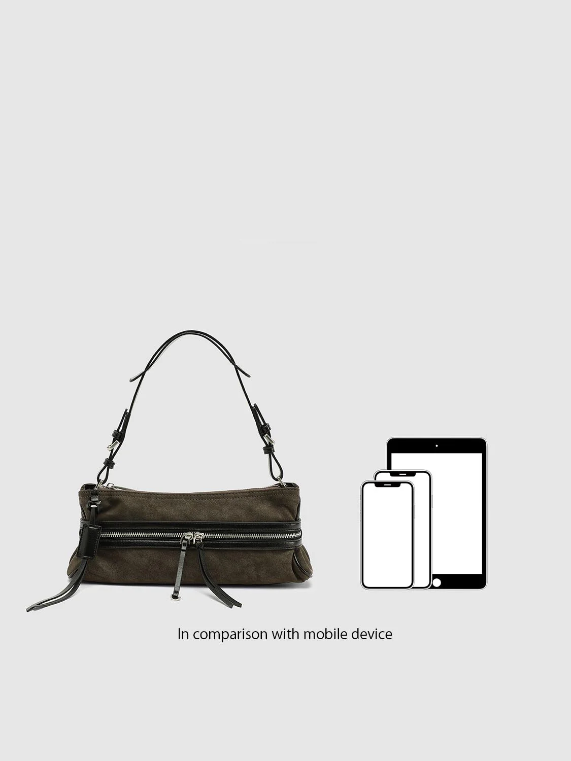 Zip Detail Bowling Shoulder Bags - Image 7