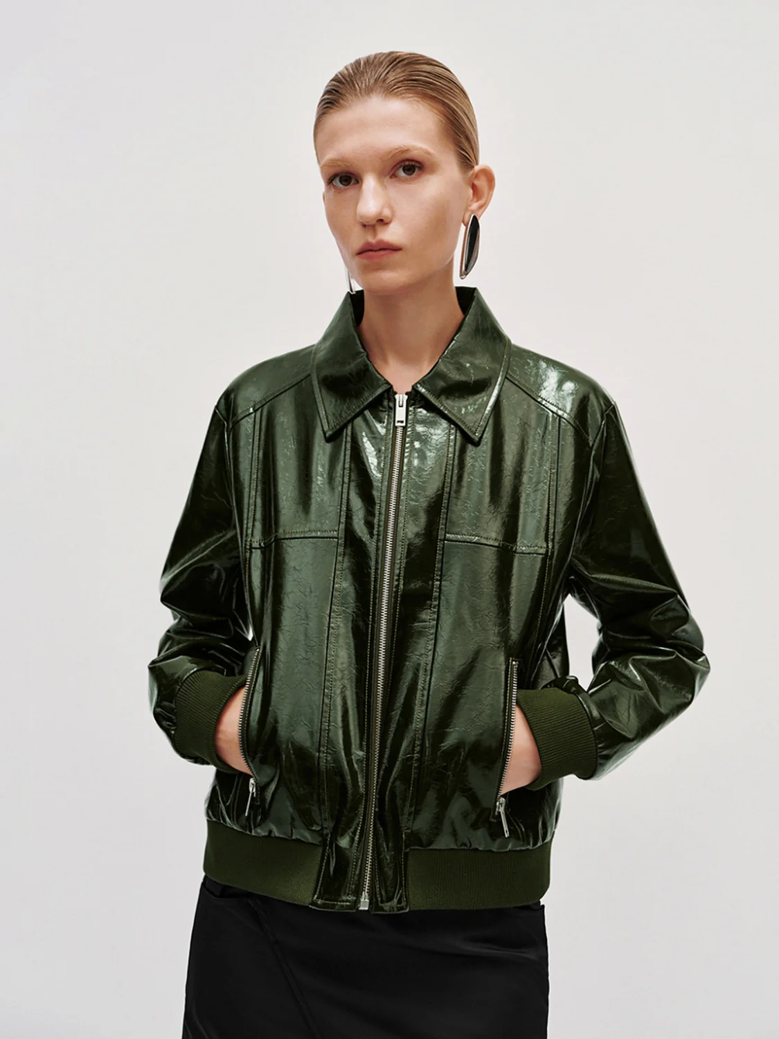 Zip Pockets Bomber Jackets - Image 9