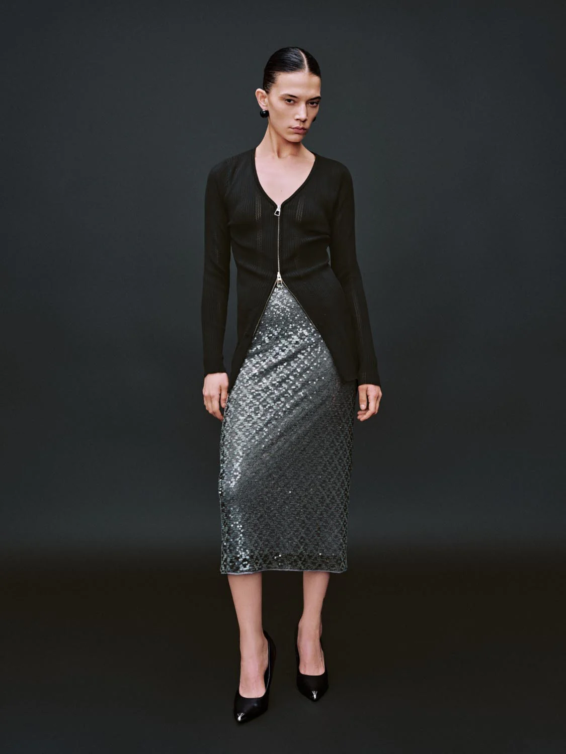 Zip Up Front Knitted Cardigans - Image 4