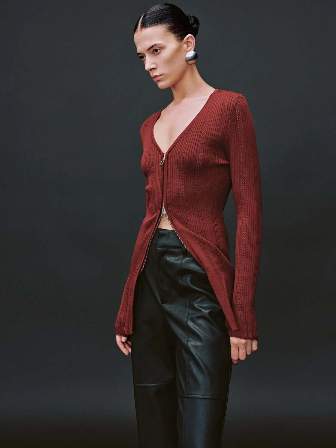 Zip Up Front Knitted Cardigans - Image 9